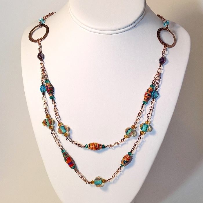Painted Desert Copper Chain Necklace